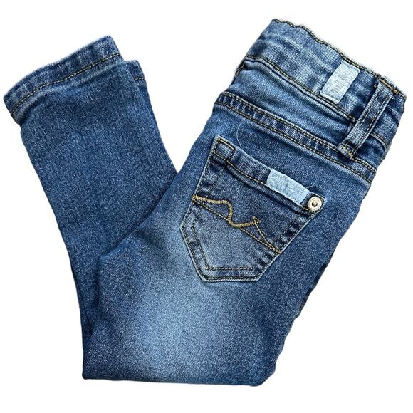 Girl's 7 Seven For All Mankind Denim Skinny Blue‎ Jeans size 2T - Picture 1 of 5